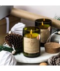 Candle | Reclaimed Wine Bottle | Mistletoe + Ivy